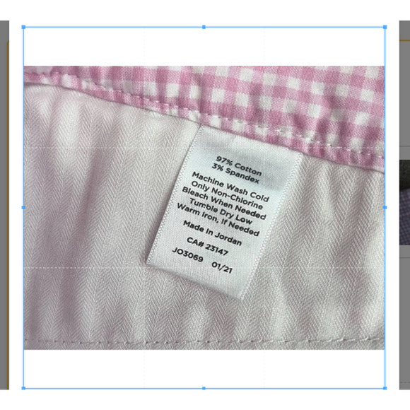 Pink and White Checkered Perfect Crop Talbots Pants 10 - Picture 6 of 6